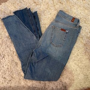 7 for all mankind cropped flare jeans